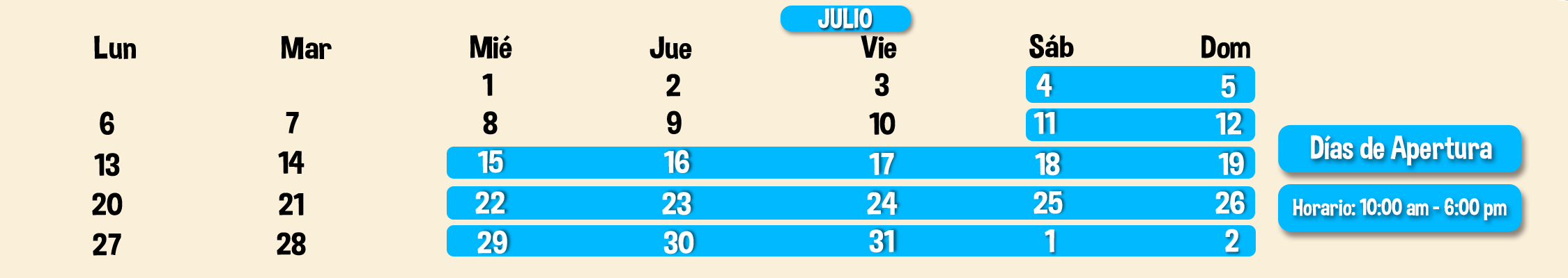 calendario web julio 2026