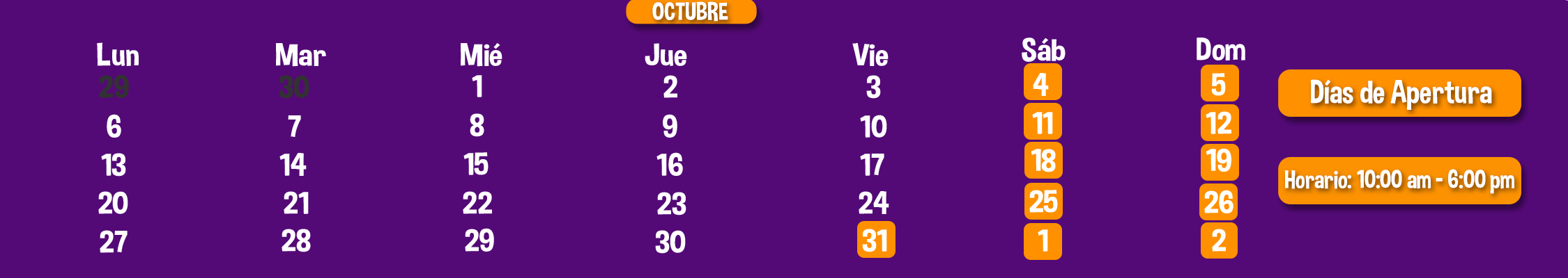 calendario web